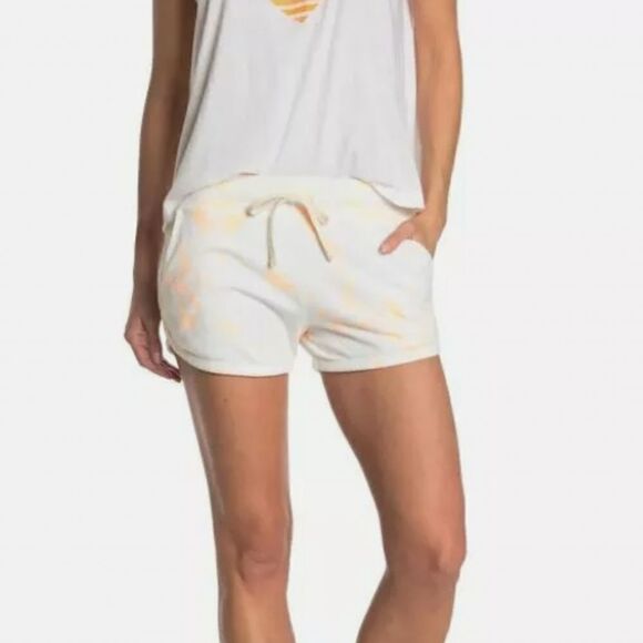 NWT SUNDRY Women Shorts Tiedye Pop Orange / White USA Size 2 Medium (8-10) $106 - Picture 1 of 10